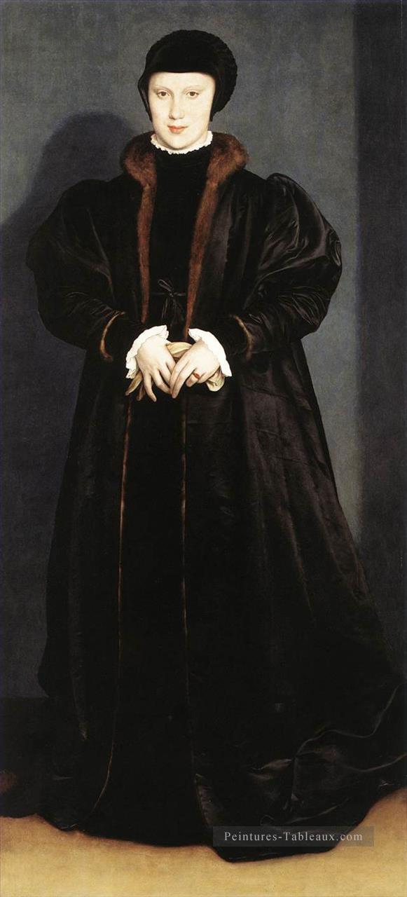 Christina du Danemark Ducchesse de Milan Renaissance Hans Holbein le Jeune Peintures à l'huile